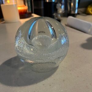 Clear Bubble Glass Art Sphere - Decorative Home Accent